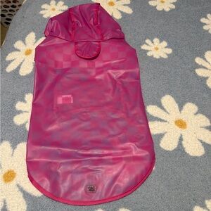 C&C California Pink Checkered Pet Raincoat - Size L